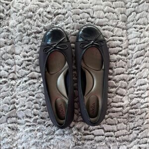 Abella Navy Ballet Flats with Bow